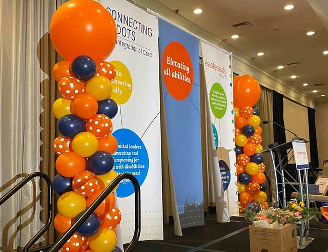 Corporate balloon arch